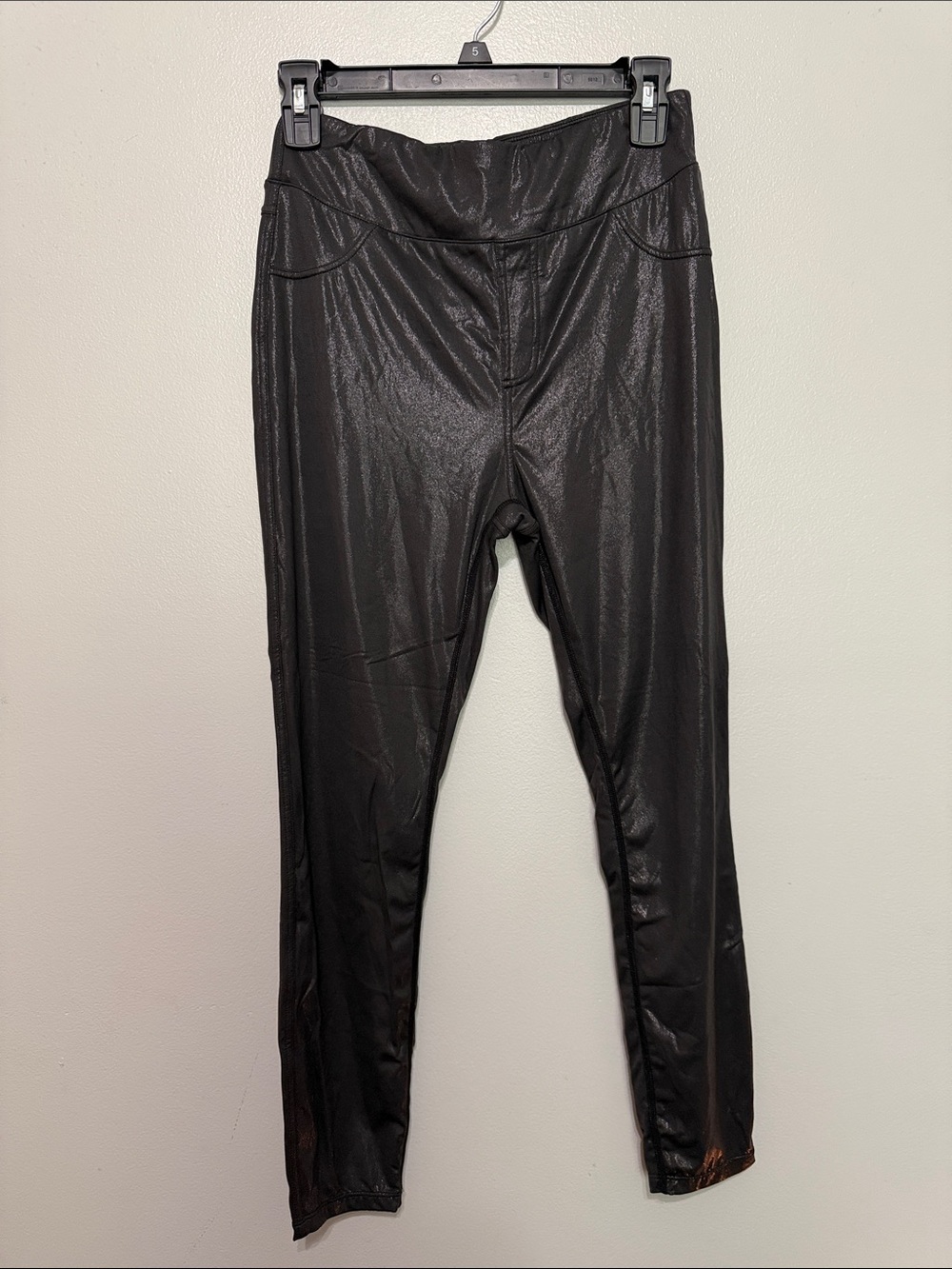 Black High-Waist Shine Leggings